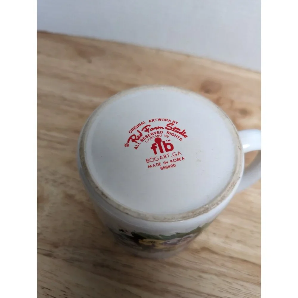 Red Farm Studio FIB Bogart Korea Thinking of You violets grandma core mug 3 1/2
